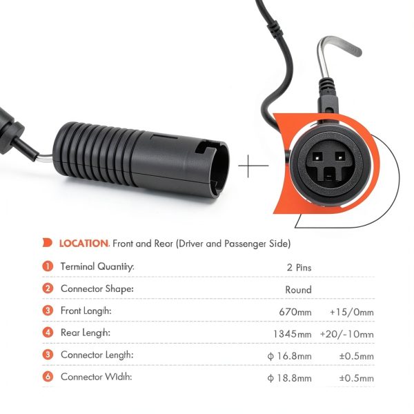 A-Premium Brake Pad Wear Sensors for BMW E46-1