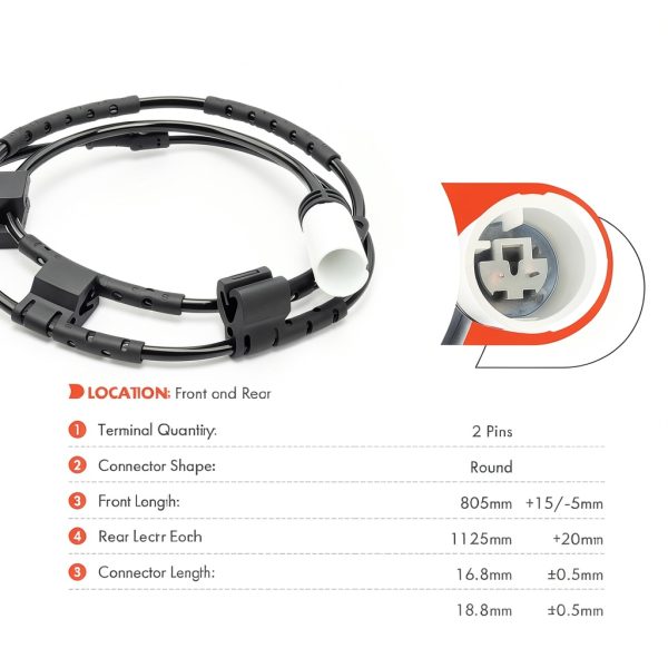Mini Cooper Brake Sensor A-Premium Push Pull-1