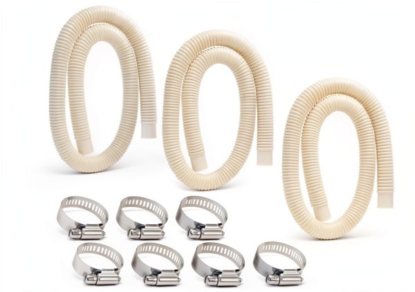 1.5" x 59" Pool Hoses for Above Ground Pools - 3 Pack with Stainless-0