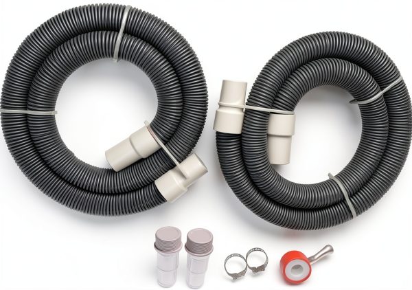 FibroPool Pool Filter Hose Replacement Kit 1.5" 6ft 2-Pack-0