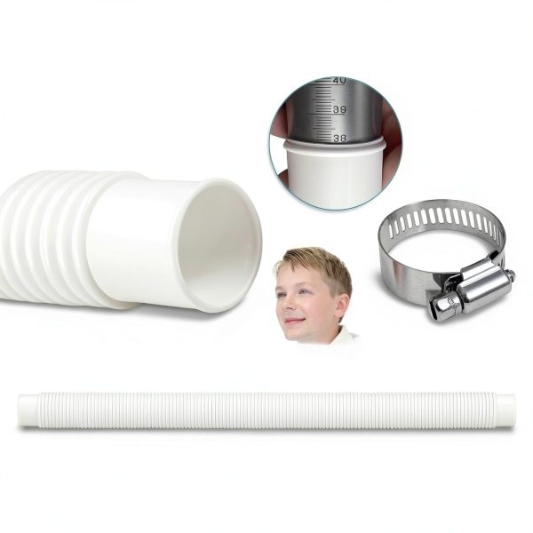 1.5" x 59" Pool Hoses for Above Ground Pools - 3 Pack with Stainless-2